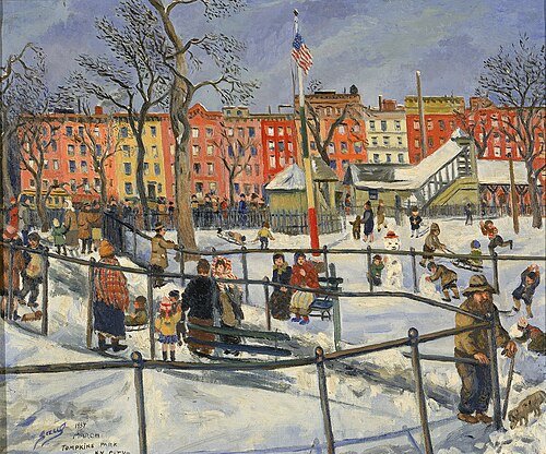 Tompkins Park, N.Y. City, 1934, Saul Kovner