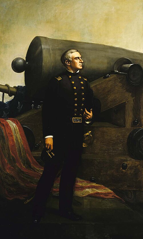 The First Gun at Fort Sumter (Major Robert Anderson), 1861, Alban Jasper Conant