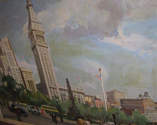 Madison Square Looking West, 1940, Ben Galos