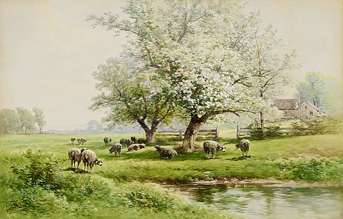 Pastoral Landscape, 1885, Carl Weber