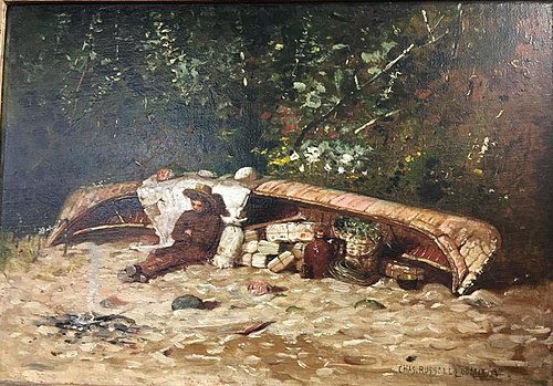 Canoeist Resting, 1882, Charles Russell Loomis