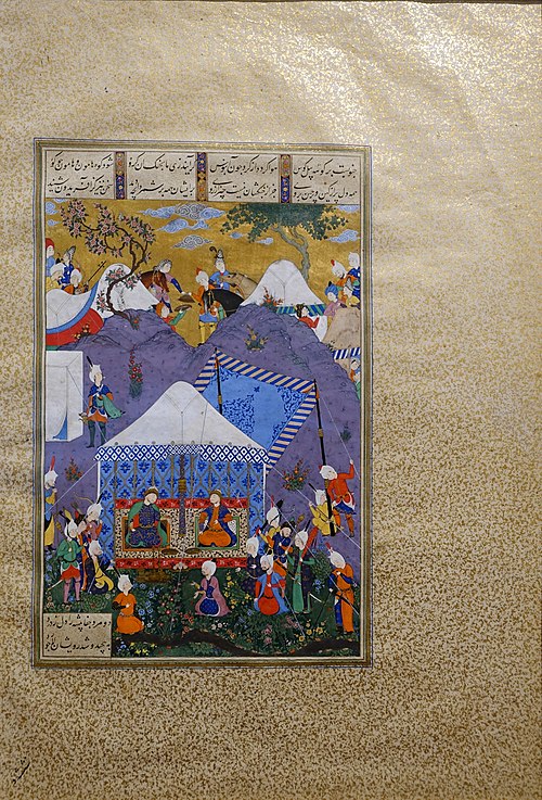 Salm and Tur Receive the Reply of Faridun and Manuchihr, Folio from the Shahnameh (Book of Kings) of, 1520, 