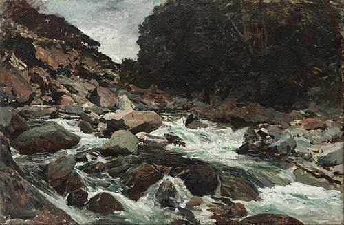 Mountain Stream, Otira Gorge, 1893, Petrus Van der Velden