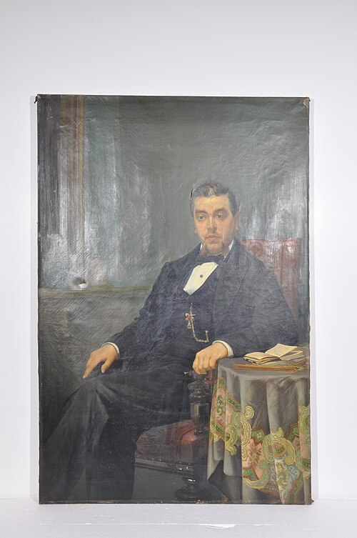 Portrait of a Man, Sitting at a Table, 1880, Petrus Van der Velden