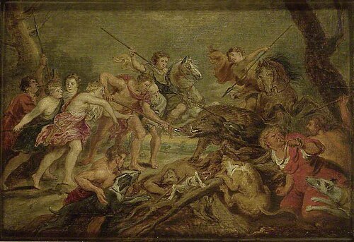 The Hunting of the Calydonian Boar, 1640, Simon II de Pape