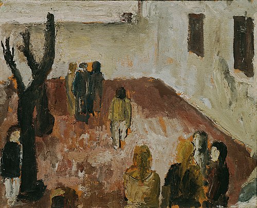 Studie zum "Schulhof", 1926, Wilhelm Thöny
