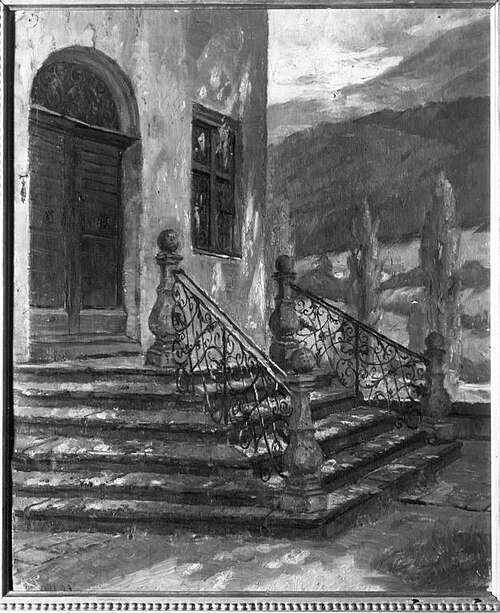 Treppenaufgang in einem Haus in Hall, 1909, Karl Gebhardt