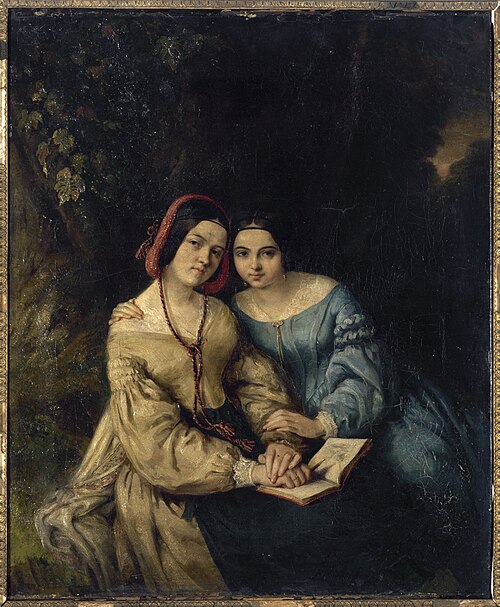 Portraits d'Héloïse et Anaïs Colin, par elles-mêmes, 1836, Héloïse Colin
