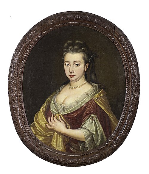 Portrait of Lea Aldringa (1668-1724), echtgenote van Willem Alberda, 1702, Herman Collenius
