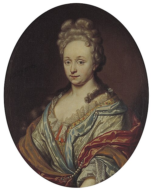Portrait of Hester Catharina Weremeus (1678-1758/59), wife of Albert Willem Hoeth, 1712, Herman Collenius