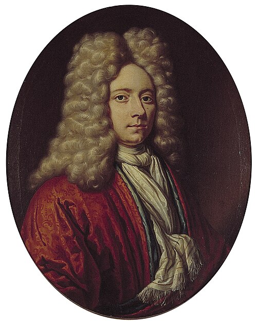 Portrait of Albert Willem Hoeth (1674-1728), husband of Hester Catharina Weremeus, 1705, Herman Collenius