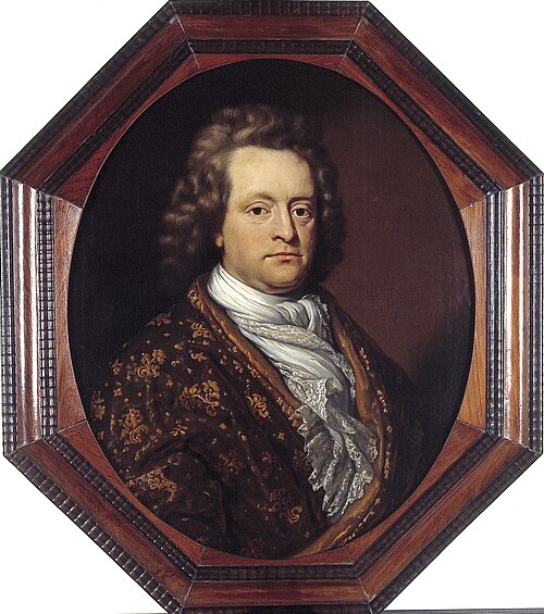 Portrait of Wicher Pott (1658-1716), echtgenoot van Gerhardina Lohman, 1710, Herman Collenius