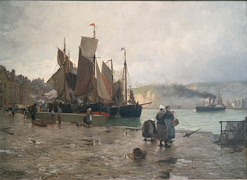 Marée haute à Dieppe, 1886, James Macdonald Barnsley