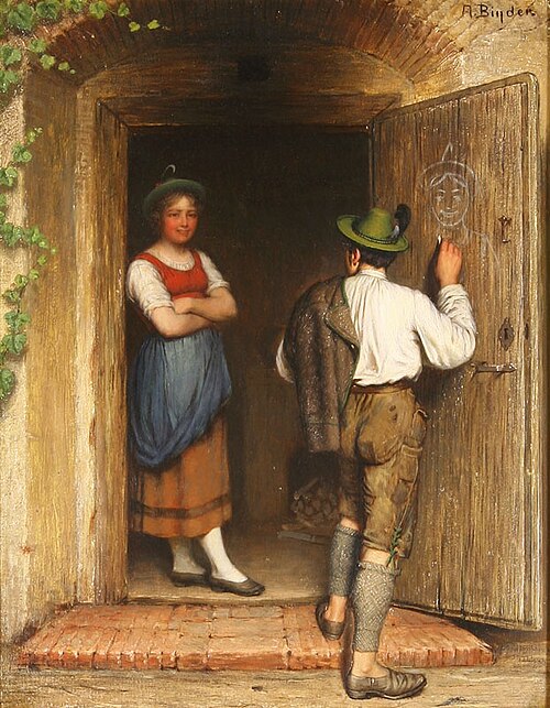 Zaloty, 1880, Alois Binder