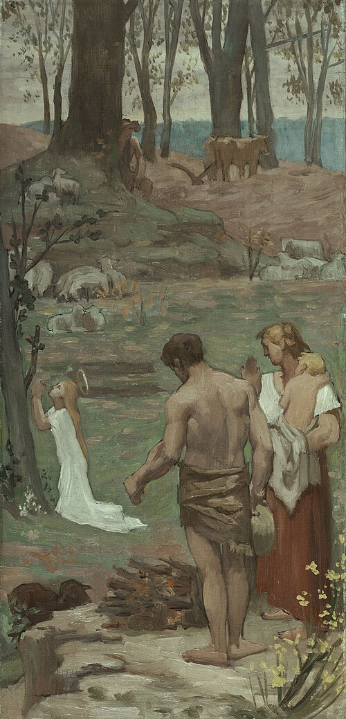 Sainte Geneviève enfant en prière, 1877, Pierre Puvis de Chavannes