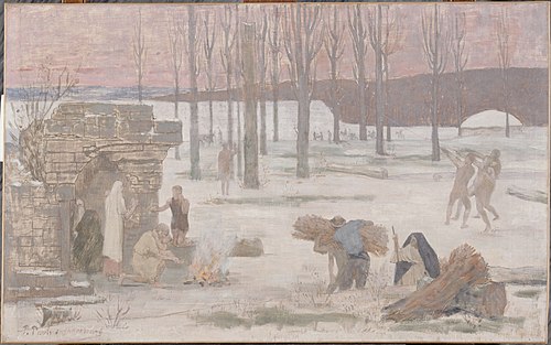 L'Hiver, esquisse pour l'Hôtel de Ville de Paris, 1890, Pierre Puvis de Chavannes