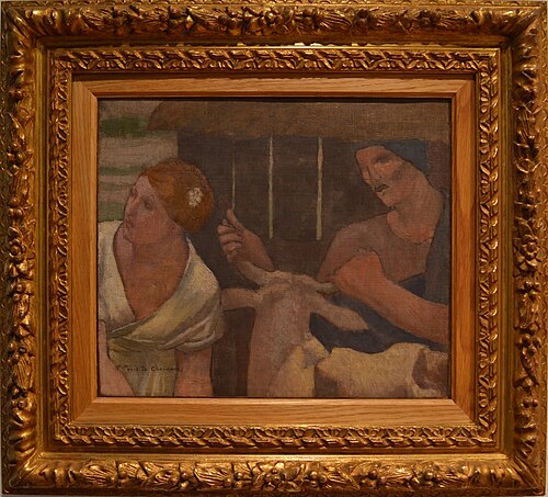 Deux femmes à l'étable, 1876, Pierre Puvis de Chavannes