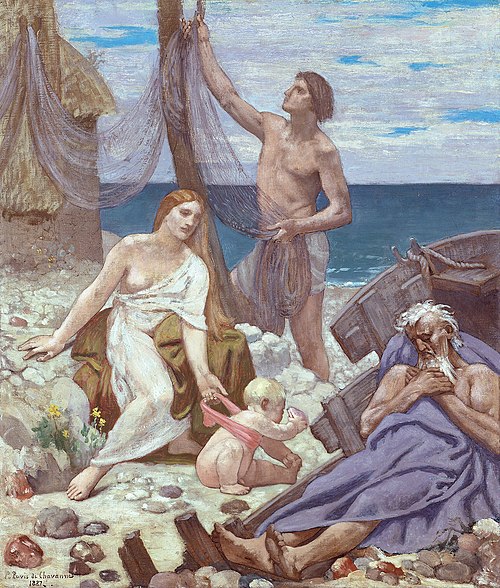 The Fisherman's Family, 1887, Pierre Puvis de Chavannes