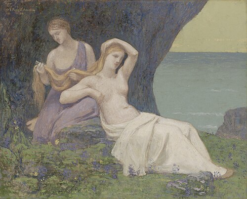 In the Heather, 1896, Pierre Puvis de Chavannes