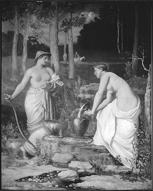 At the Fountain, 1869, Pierre Puvis de Chavannes