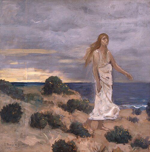 Femme sur la plage, 1887, Pierre Puvis de Chavannes