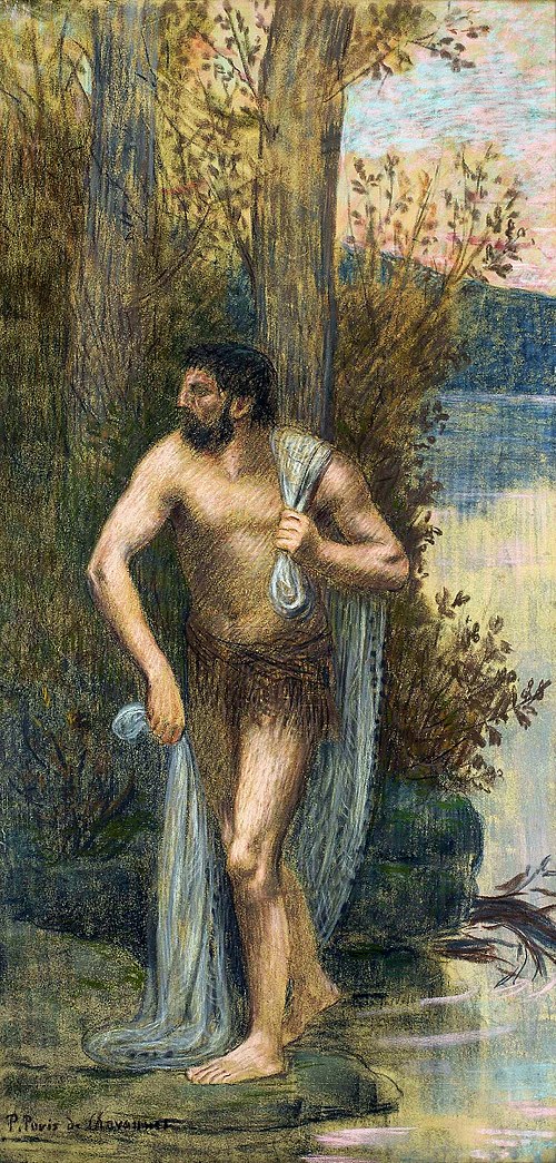 Personifikacja Rodanu, 1883, Pierre Puvis de Chavannes