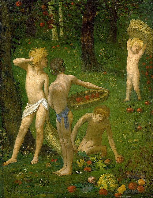 Children in an Orchard / Autumn, 1871, Pierre Puvis de Chavannes
