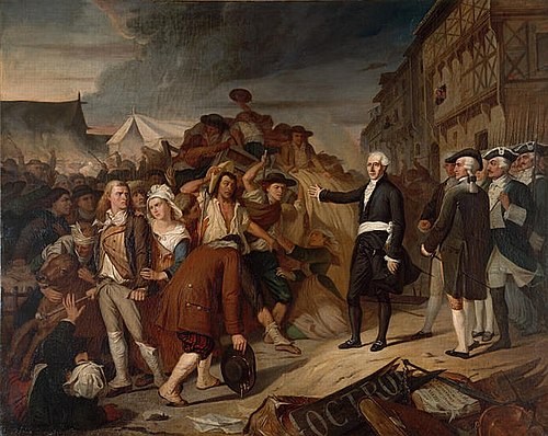 Le Maire Kervégan arrêtant une émeute de paysans à l'octroi de Nantes en 1790, , Henri Villaine