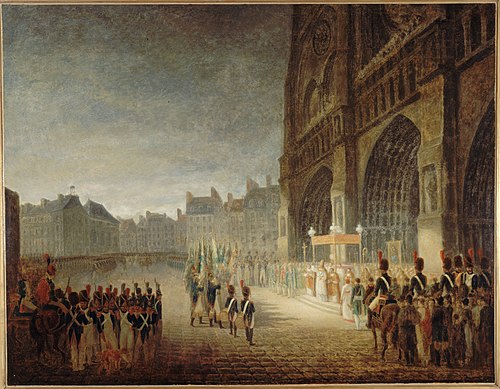 Bénédiction des drapeaux sur le parvis de Notre-Dame, 1805, Antoine-Jean Gros