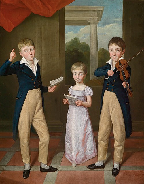 Three Children in a House Concert, , Antoine-Jean Gros