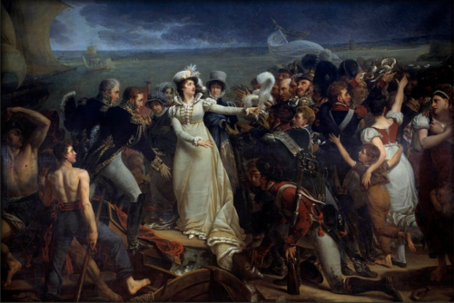Embarquement de la duchesse d'Angoulême à Pauillac, 1818, Antoine-Jean Gros