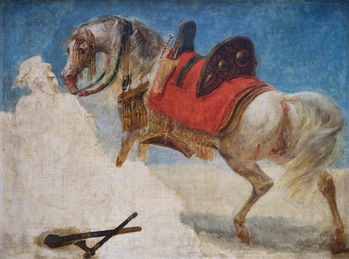 Étude de cheval arabe harnaché, 1805, Antoine-Jean Gros