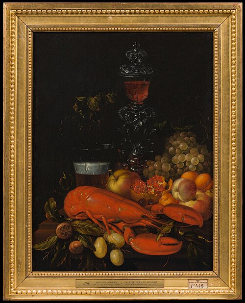 Still Life with Monogramed Cup, 1685, Johan Johnsen
