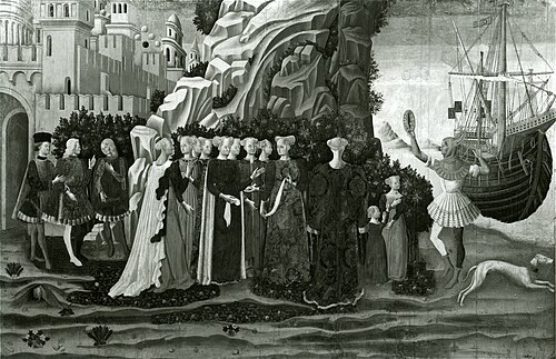 The Embarkation of Helen for Cythera, 1450, Master of the Stories of Helen