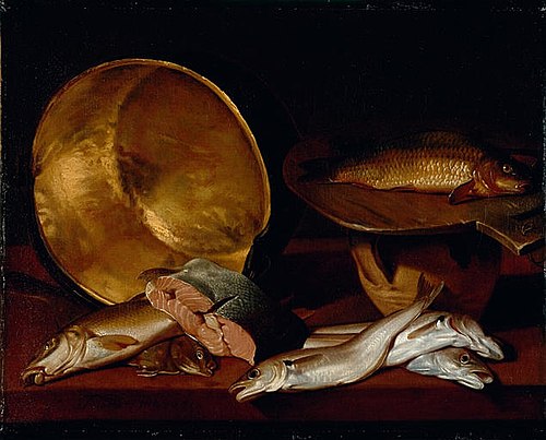 Nature morte aux poissons, 1671, T. Mather