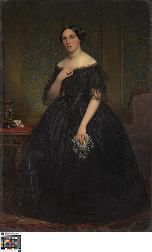 Portret van Beatrix van Herreweghe, 1842, Modeste Leclercq