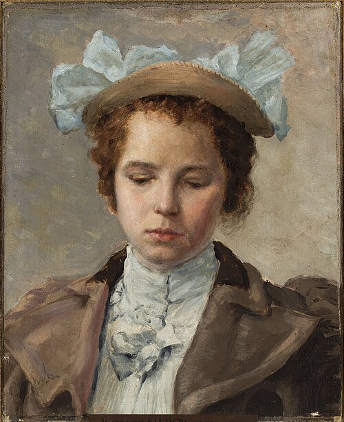Portrait study of a young girl, , Valentin Serov