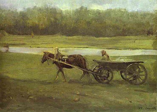 Peasant Woman in a Cart, 1896, Valentin Serov