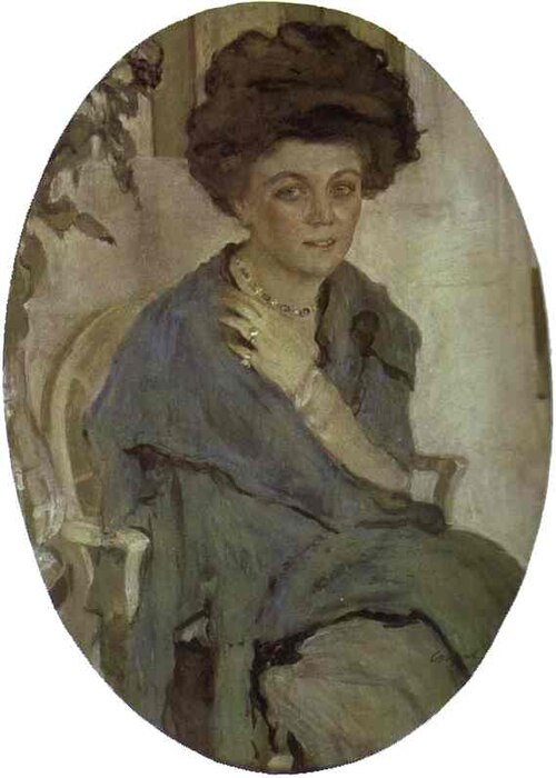 Porträt der Yelena Oliv, 1909, Valentin Serov
