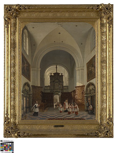 Kerkinterieur, 1858, H. Sebron
