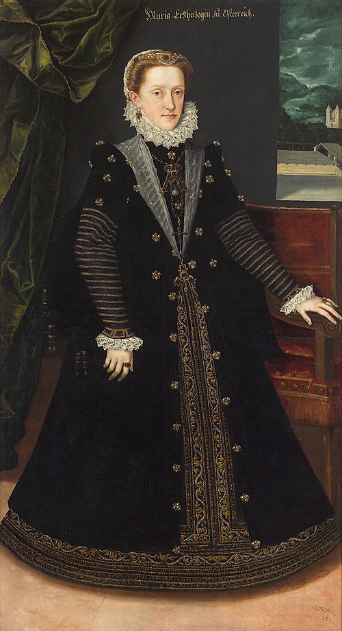Portrait of Archduchess Mary Anna of Bavaria, 1577, Cornelis Vermeyen