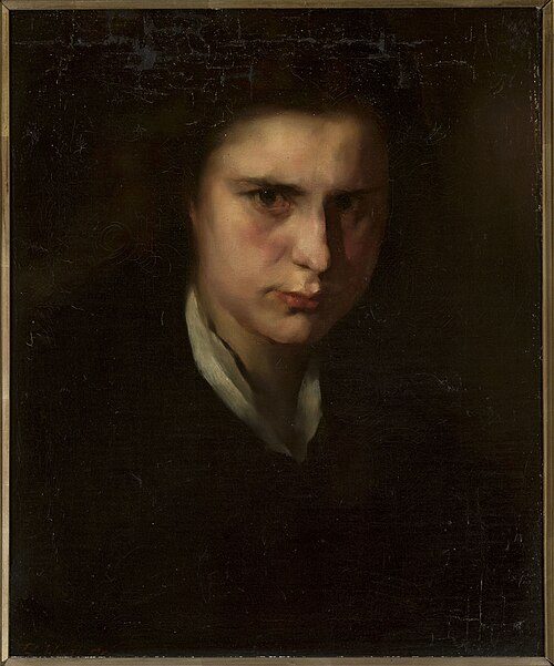 Study of a female head, 1873, Rudolf Hirth du Frênes