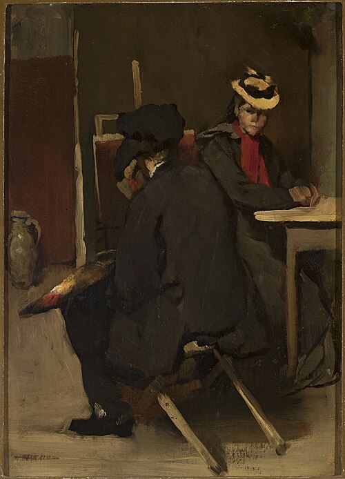 In the painter's studio, , Rudolf Hirth du Frênes