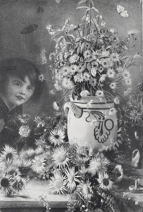 Kind mit Blumenstillleben, , Rudolf Hirth du Frênes