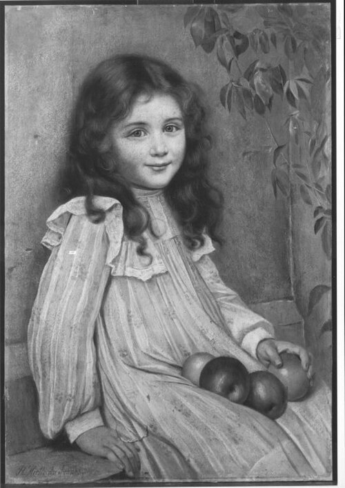 Mädchen mit Äpfeln, 1904, Rudolf Hirth du Frênes