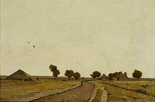 Holländische Landschaft mit Gehöften, 1877, Rudolf Ribarz