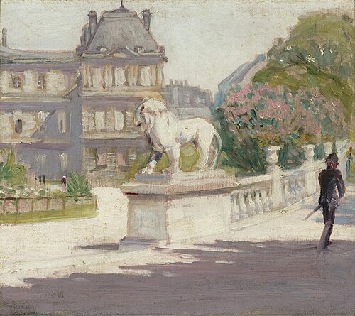 The Luxembourg Gardens, 1924, Grant Wood
