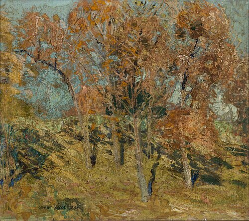 Study for Autumn Oaks, 1928, Grant Wood