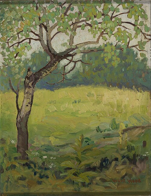 Quivering Aspen, 1917, Grant Wood