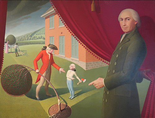 La Fable de Parson Weems, 1939, Grant Wood